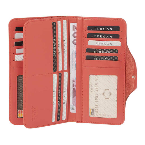 Turuncu Hakiki Deri Kadın Cüzdan - S1CB00005767-D1N - 3