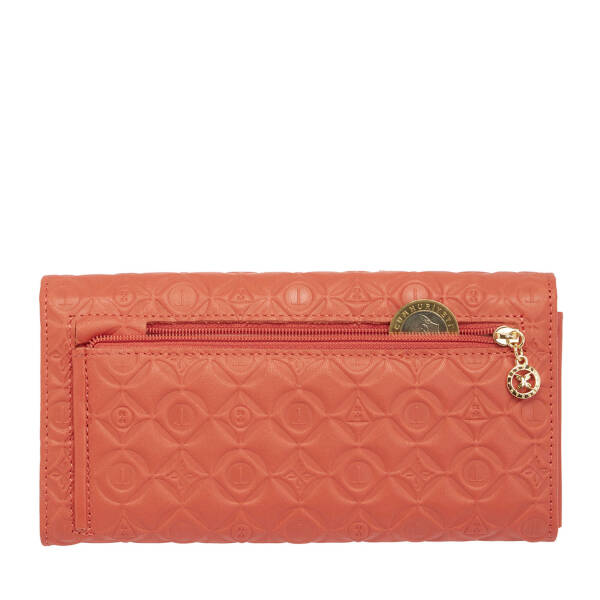 Turuncu Hakiki Deri Kadın Cüzdan - S1CB00005783-M2G - 4