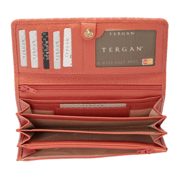 Turuncu Hakiki Deri Kadın Cüzdan - S1CB00005787-S2A - 3