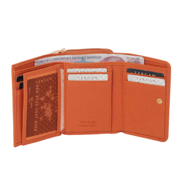 Turuncu Hakiki Deri Kadın Cüzdan - S1CB00005798-J35 - 2