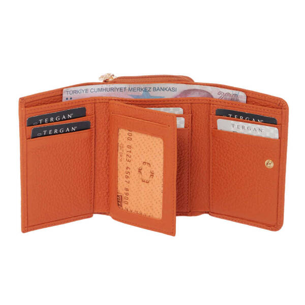 Turuncu Hakiki Deri Kadın Cüzdan - S1CB00005798-J35 - 3