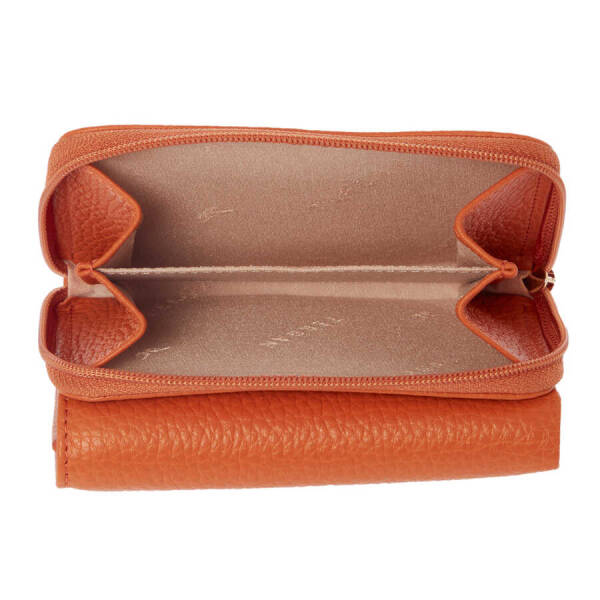 Turuncu Hakiki Deri Kadın Cüzdan - S1CB00005798-J35 - 4