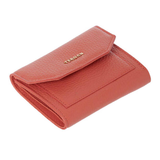 Turuncu Hakiki Deri Kadın Cüzdan - S1CB00005809-S2A - 1