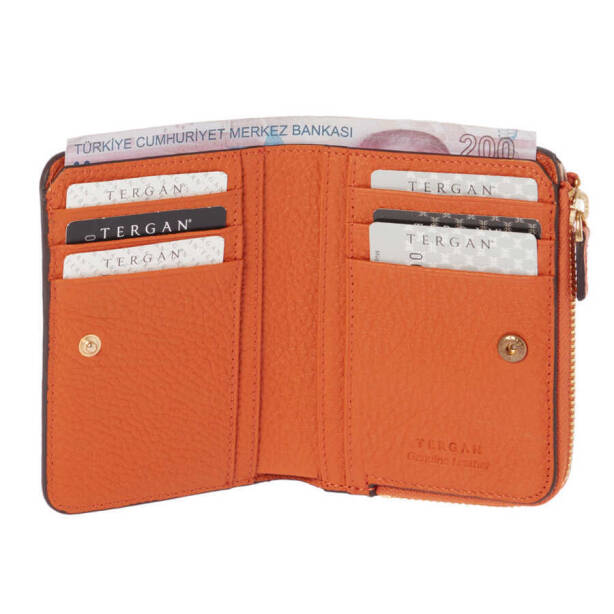 Turuncu Deri Kadın Cüzdan - S1CB00005812-J35 - 2