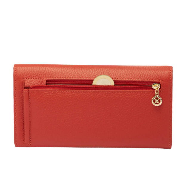 Turuncu Deri Kadın Cüzdan - S1CB00005818-V9G - 4