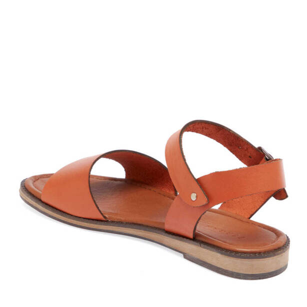 Turuncu Hakiki Deri Kadın Sandalet - K24Y1SN67275-M39 - 3