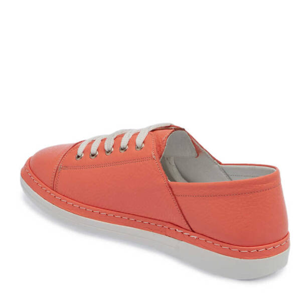 Turuncu Hakiki Deri Kadın Sneaker - K24I1AY67358-S96 - 3