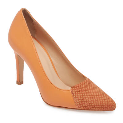  Turuncu Deri Kadın Stiletto - K24I1AY67174-T6S 