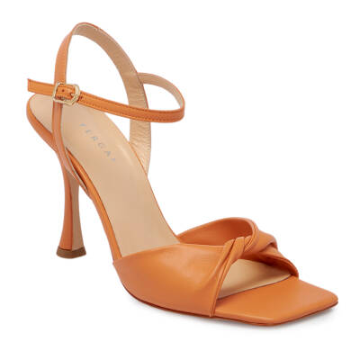  Turuncu Deri Kadın Stiletto - K24I1AY67184-T6S - 1