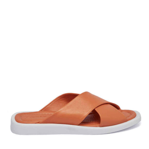 Turuncu Hakiki Deri Kadın Terlik - K24Y1TR67433-M39 