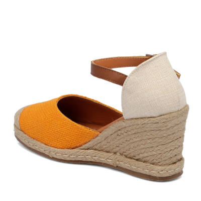  Turuncu Deri-Tekstil Kadın Espadril - K24Y1SN67417-I9L - 2