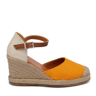 Turuncu Deri-Tekstil Kadın Sandalet - K24Y1SN67417-I9L - 3