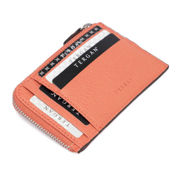 Turuncu Hakiki Deri Unisex Kredi Kartlık - S1KK00000265-S2A 