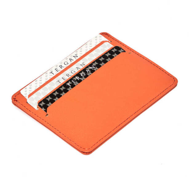 Turuncu Hakiki Deri Unisex Kredi Kartlık - S1KK00001050-L6C - 2