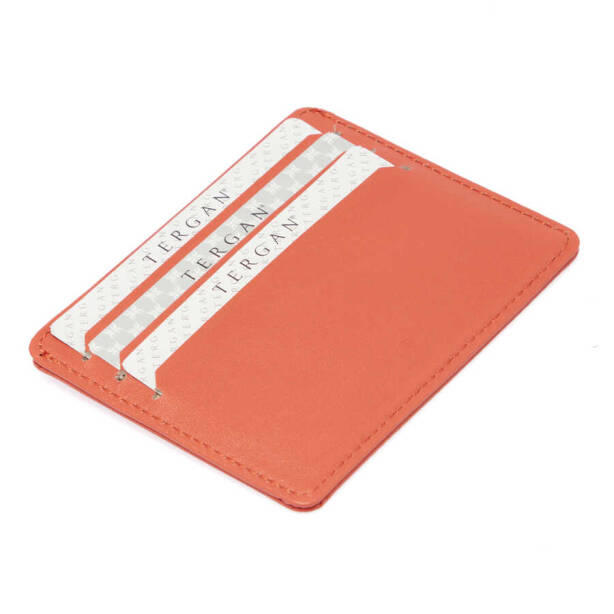 Turuncu Hakiki Deri Unisex Kredi Kartlık - S1KK00001050-S9H - 2