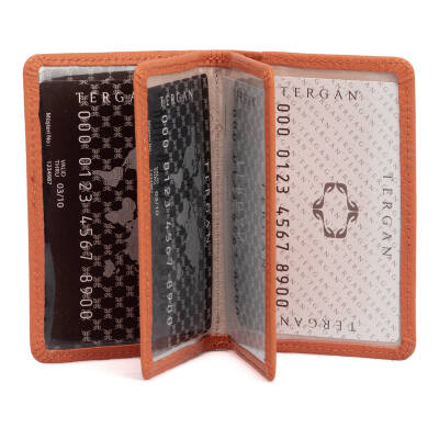 Turuncu Deri Unisex Kredi Kartlık - S1KK00001601-J35 - 2