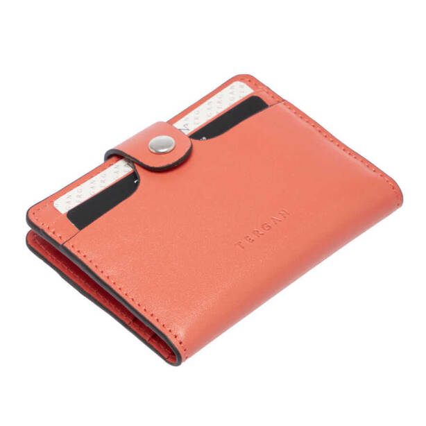 Turuncu Hakiki Deri Unisex Kredi Kartlık - S1KK00001653-J1G - 1