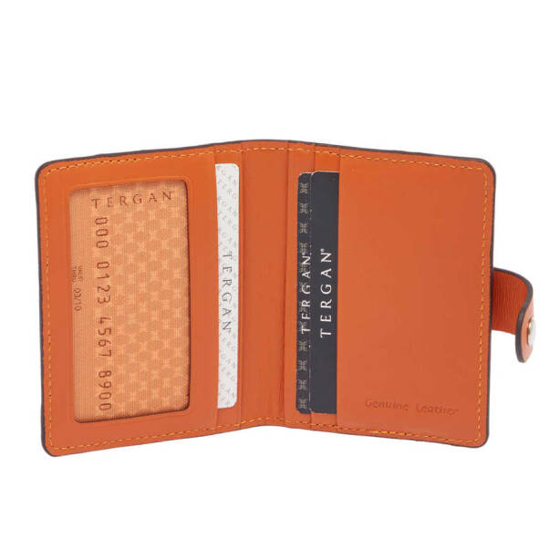 Turuncu Deri Unisex Kredi Kartlık - S1KK00001653-T6T - 2