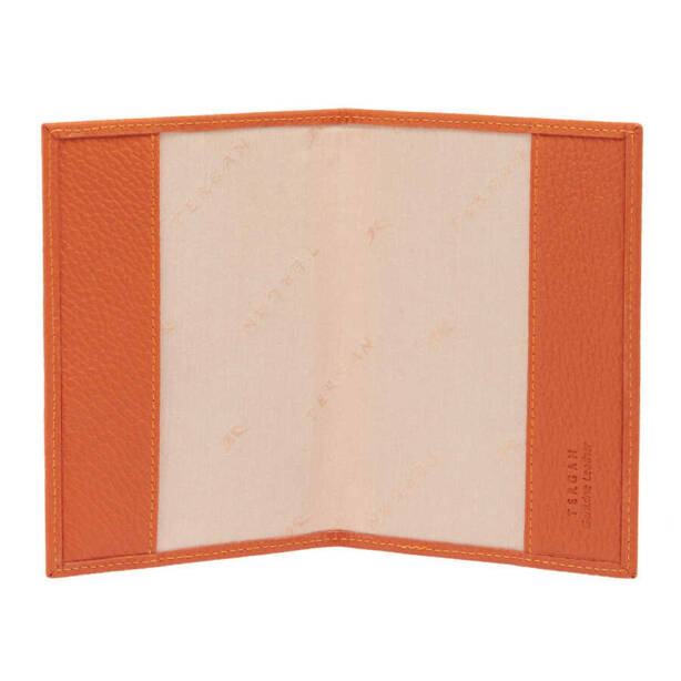 Turuncu Hakiki Deri Unisex Pasaportluk - S1PS00001200-J35 - Tergan