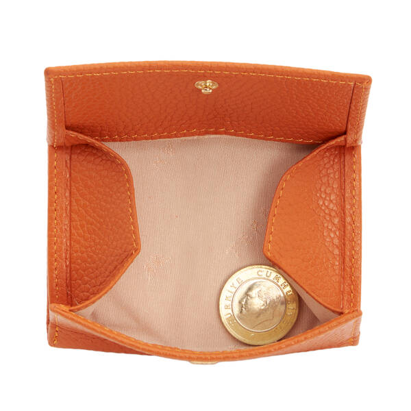 Turuncu Hakiki Deri Kadın Cüzdan - S1CB00005819-J35 - 4