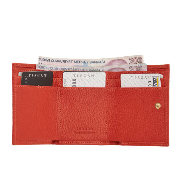 Turuncu Hakiki Deri Kadın Cüzdan - S1CB00005819-V9G - 2