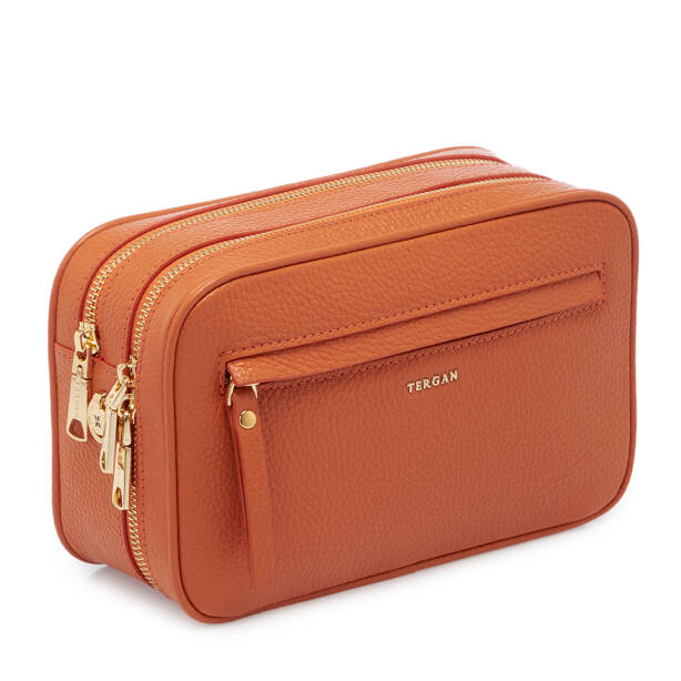 Turuncu Hakiki Deri Kadın El Çantası - S26Y1BC80361-J35 - Tergan
