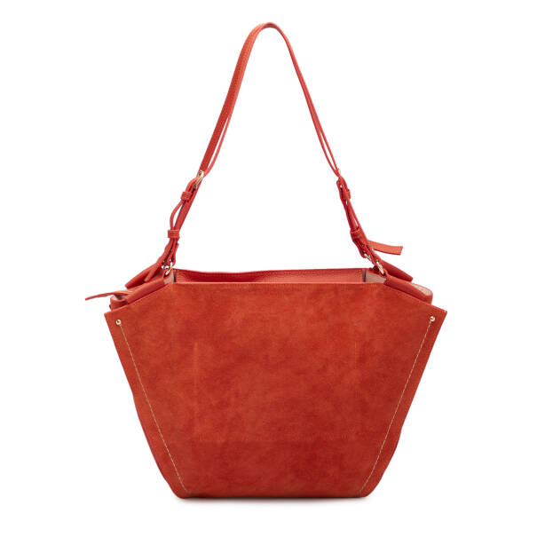 Turuncu Hakiki Deri Kadın Omuz Çantası - S25K1BC80533-V3M - 3