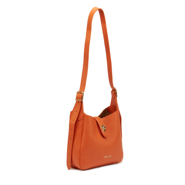 Turuncu Hakiki Deri Kadın Omuz Çantası - S26Y1BC80527-J35 - 2