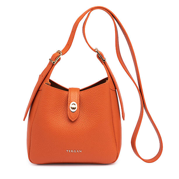 Turuncu Hakiki Deri Kadın Omuz Çantası - S26Y1BC80527-J35 