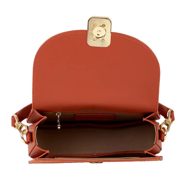 Turuncu Hakiki Süet Deri Kadın Omuz Çantası - S26K1BC80630-V6V - 4
