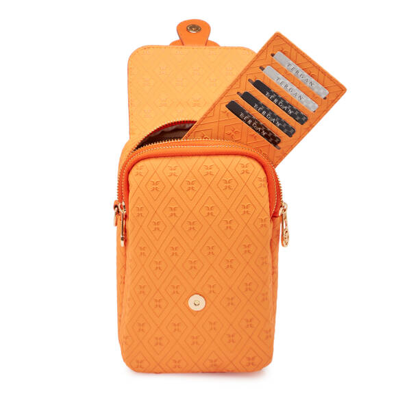 Turuncu Print Kadın Çapraz Askılı Çanta - S25Y1PR09150-V3F - 4