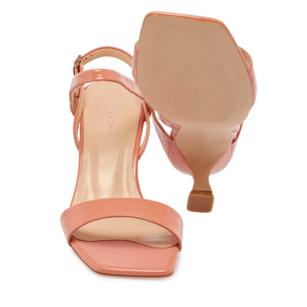 Turuncu Rugan Deri Kadın Topuklu Ayakkabı - K24Y1AY67176-T6R - 4