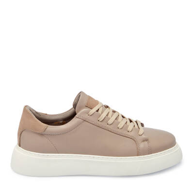  Vizon Deri Erkek Sneaker - E24I1AY56603-A44 - 3