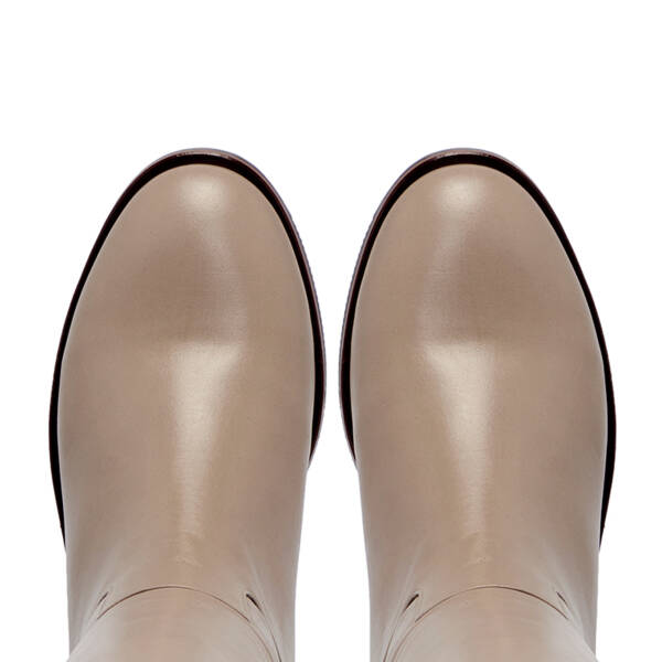 Vizon Deri Kadın Çizme - K25K1CM68149-A44 - 5