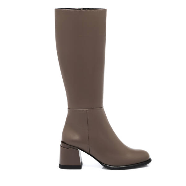 Vizon Hakiki Deri Kadın Çizme - K25K1CM68258-A44 - 1
