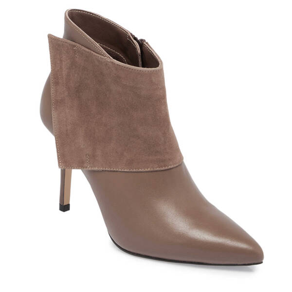 Vizon Hakiki Deri Kadın Klasik Bot - K23K1BT67061-F50 - 1