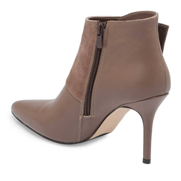 Vizon Hakiki Deri Kadın Klasik Bot - K23K1BT67061-F50 - 2