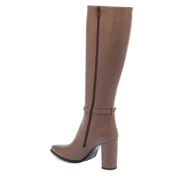 Vizon Hakiki Deri Kadın Klasik Çizme - K23K1CM67062-S08 - 3