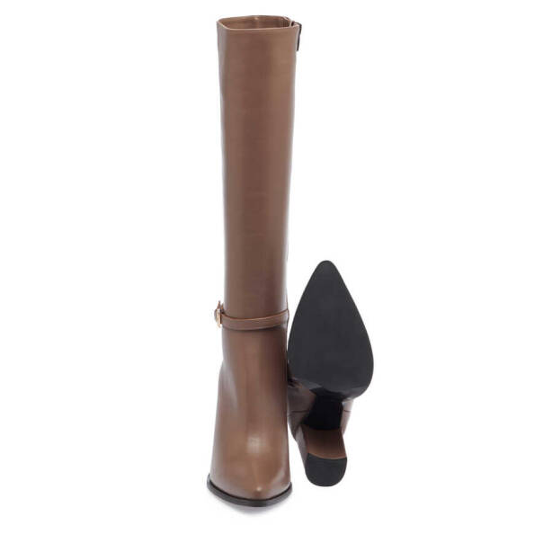 Vizon Hakiki Deri Kadın Klasik Çizme - K23K1CM67062-S08 - 4
