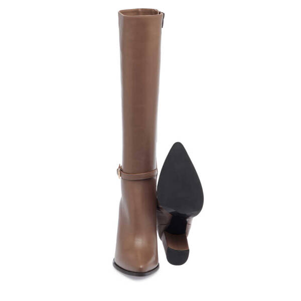 Vizon Hakiki Deri Kadın Klasik Çizme - K23K1CM67062-S08 - 4