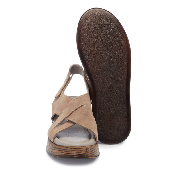 Vizon Hakiki Deri Kadın Sandalet - K25Y1SN67927-A84 - 4