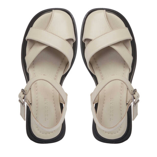 Vizon Hakiki Deri Kadın Sandalet - K25Y1SN67977-A44 - 5