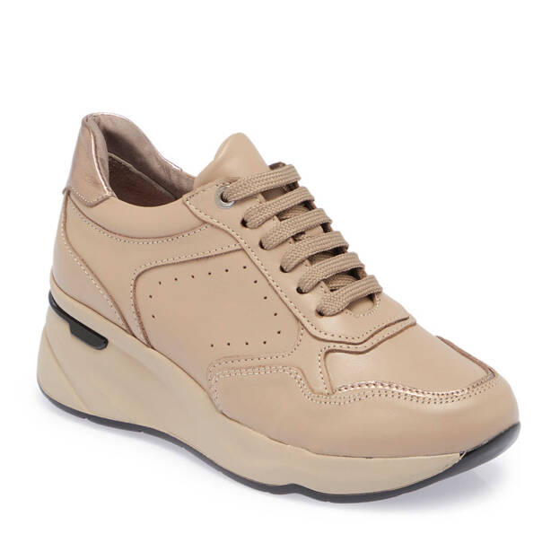 Vizon Hakiki Deri Kadın Sneaker - K24S1AY67724-A44 - 2