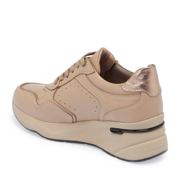 Vizon Hakiki Deri Kadın Sneaker - K24S1AY67724-A44 - 3