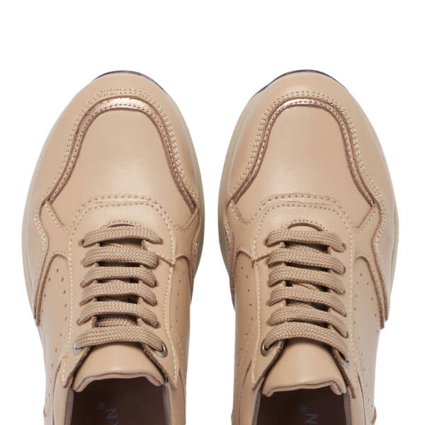 Vizon Hakiki Deri Kadın Sneaker - K24S1AY67724-A44 - 5
