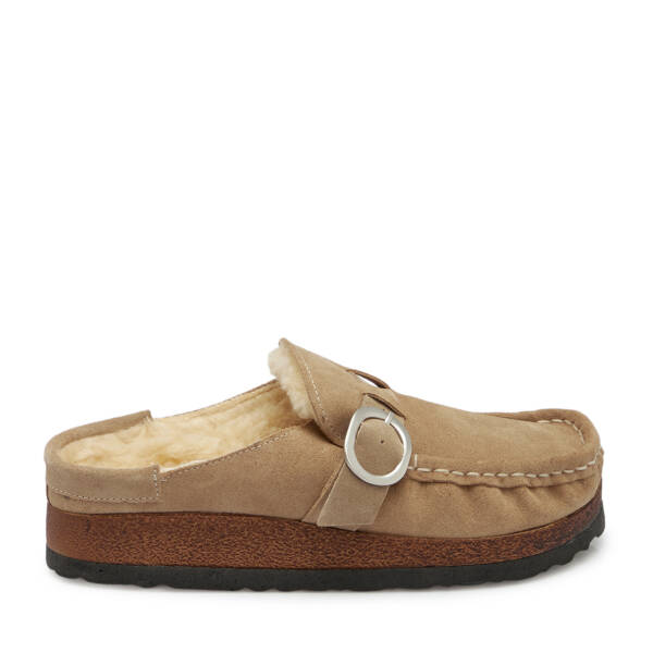 Vizon Hakiki Süet Deri Kadın Terlik - K25S1TR68376-V0N - 3