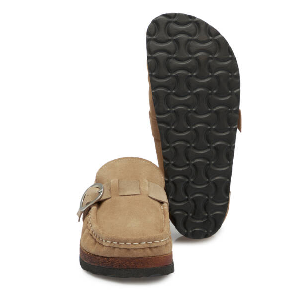 Vizon Hakiki Süet Deri Kadın Terlik - K25S1TR68376-V0N - 4