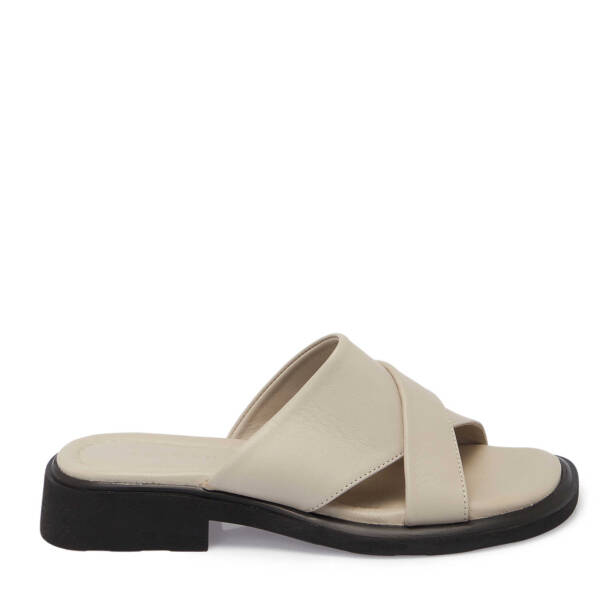 Vizon Hakiki Deri Kadın Terlik - K25Y1TR67978-A44 