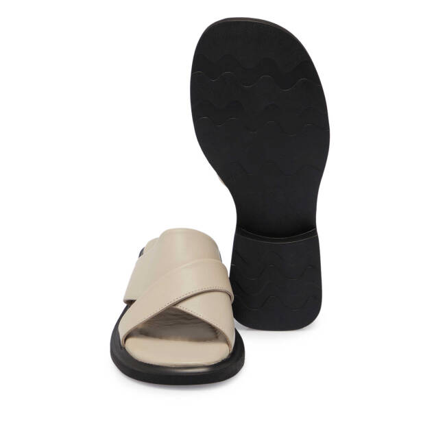 Vizon Hakiki Deri Kadın Terlik - K25Y1TR67978-A44 - 4