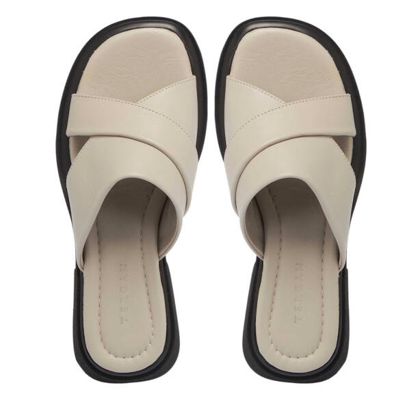 Vizon Hakiki Deri Kadın Terlik - K25Y1TR67978-A44 - 5